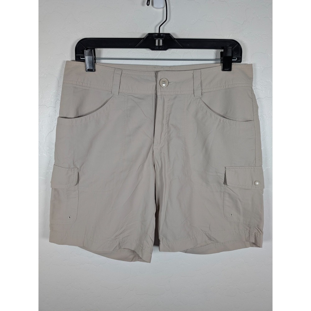 Columbia Shorts Women's Size 6 Cargo Hiking Beige Omni-Wick Pockets Ripstop